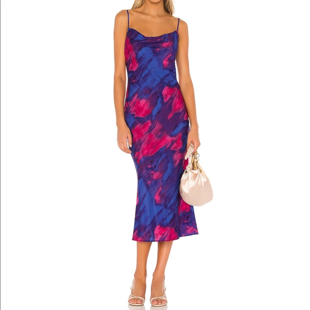Majorelle tie dye midi dress